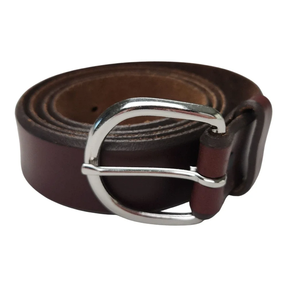 Tony Lama Leather Belt 38 Brown Made in USA Western Horseshoe Buckle Style K1207